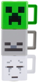Чашка Paladone Minecraft, белый/зеленый/серый, 3 шт.