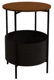 Журнальный столик Kalune Design Rosenheim L2020, черный/ореховый, 43 см x 43 см x 60 см