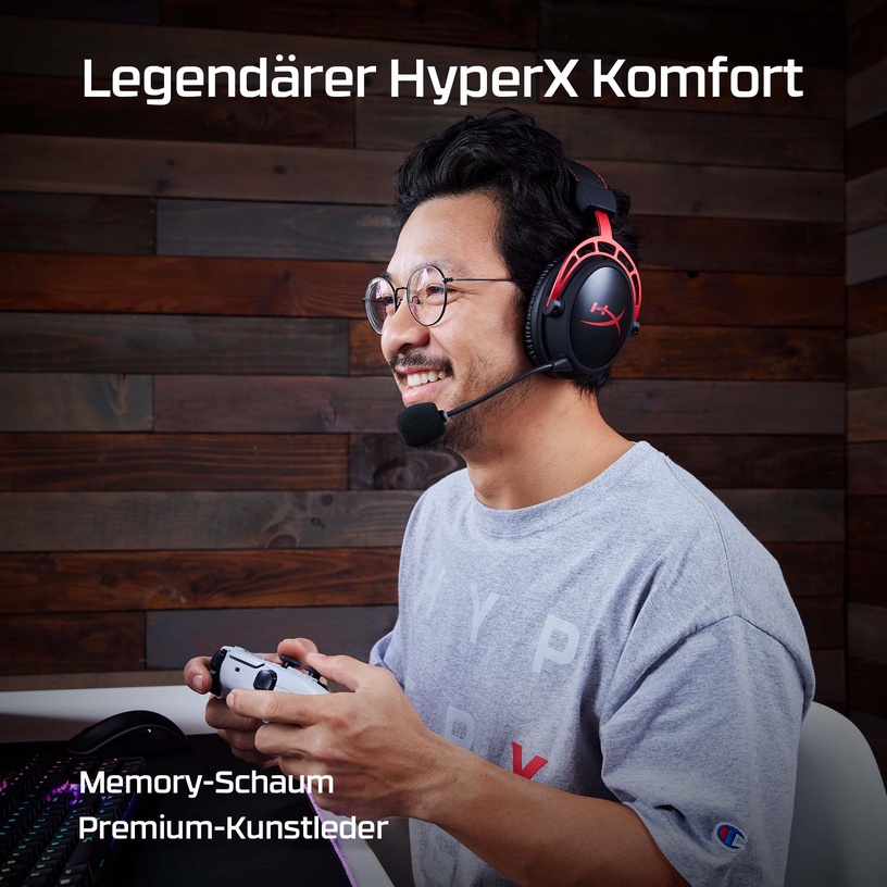 Juhtmeta mänguri peakomplekt HyperX Cloud Alpha, must