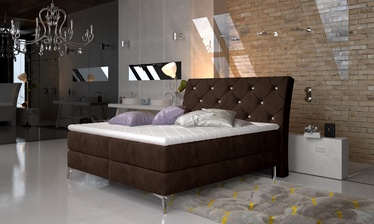 Кровать Adel Kronos 06, 160 x 200 x 20 cm, коричневый, с матрасом, с решеткой