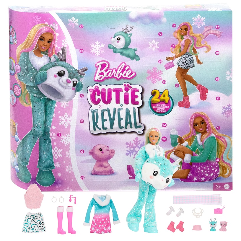 Advendikalender Mattel Barbie Cutie Reveal HJX76 HJX76, 29 cm