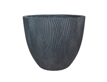 Puķu pods Domoletti RP16-023, keramika/cementa, Ø 37 cm, antracīta