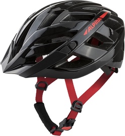 Ķivere velobraukšanai Alpina 2022 Panoma 2.0, melna/sarkana, 56-59, 560 - 590 mm