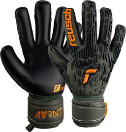 Перчатки вратаря Reusch Attrakt Freegel Silver, 10.5, черный/зеленый/oранжевый