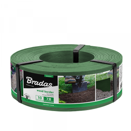 Ограждение для грядки Bradas Wood Border OBWGR1008, 1000 см x 7.8 см, зеленый