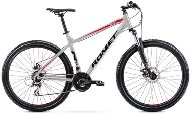 Velosipēds kalnu Romet Rambler R7.1, 27.5 ", 19" (46.99 cm) rāmis, sudraba/sarkana
