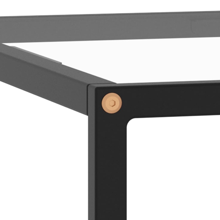Kafijas galdiņš VLX Coffee Table, caurspīdīga/melna, 600 mm x 600 mm x 350 mm