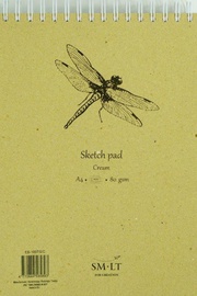 Бумага для рисования Smiltainis Sketch Pad, A4, 80 g/m², кремовый