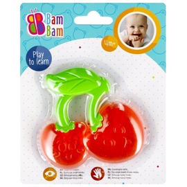 Bērnu košļājamās rotaļlietas BamBam Cherry, sarkana/zaļa