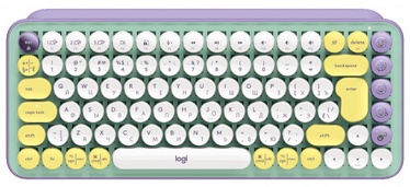 Клавиатура Logitech POP TTC BROWN EN/RU, фиолетовый, беспроводная