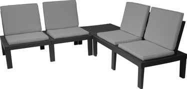 Комплект уличной мебели Molok, серый/антрацит, 4 места