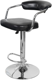 Bāra krēsls Kayoom Midnight 525, melna/hroma, 52 cm x 53 cm x 63 - 84 cm, 2 gab.