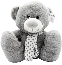 Mīkstā rotaļlieta Tulilo Silver Teddy, pelēka, 25 cm