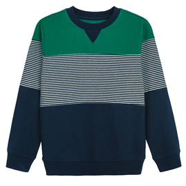 Джемпер, для мальчиков Cool Club Stripes CCB2721882, белый/зеленый/темно-синий, 158 см