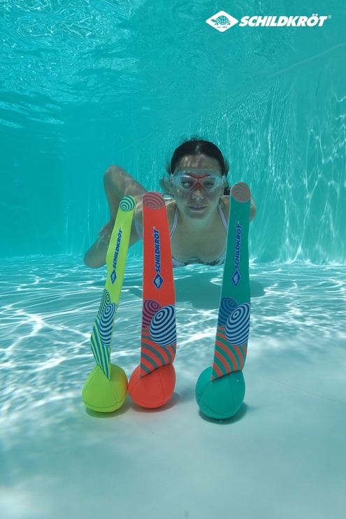 Sukeldumiskomplektid Schildkrot Neopren Diving Balls, kollane/roheline/oranž, 3 tk