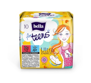 Higieniniai paketai Bella Teens Ultra Energy, 10 vnt.