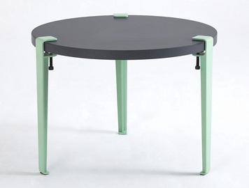 Журнальный столик Kalune Design Fregoia, зеленый/антрацитовый, 60 см x 60 см x 45 см