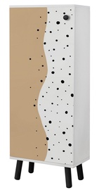 Batų spintelė Kalune Design Vegas SB 962, ruda/balta, 38 cm x 50 cm x 135 cm