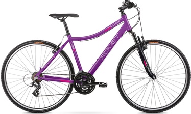Velosipēds hibrīds Romet Orkan D, 28 ", 19" rāmis, rozā/violeta