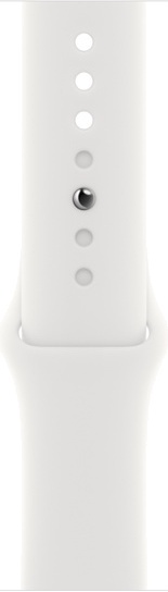 Умные часы Apple Watch SE GPS (2nd Gen) 44mm Silver Aluminium Case with White Sport Band - Regular, серебристый