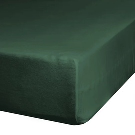 Palags Jersey D91, tumši zaļa, 220 x 200 cm, ar gumiju