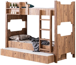 Двухъярусная кровать Kalune Design Avrasya 106DNV1275, ореховый, 108 x 208 см
