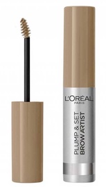 Uzacu tuša L'Oréal Paris Plump & Set, 4.9 ml, gaiši brūna