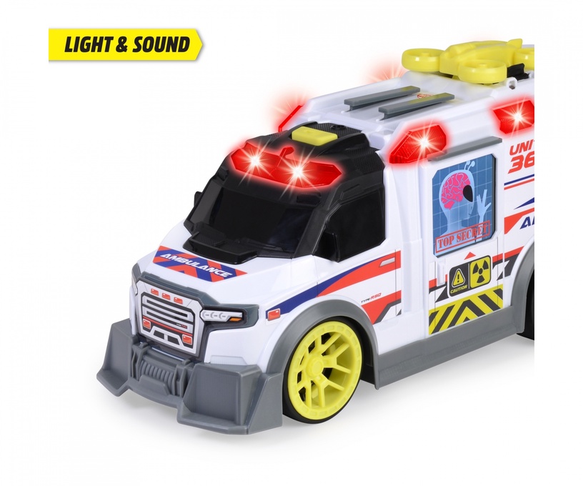Transporta rotaļlietu komplekts Dickie Toys Ambulance 203307003, balta/daudzkrāsaina