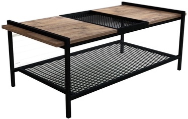 Журнальный столик Kalune Design Mata, коричневый/черный, 540 мм x 1200 мм x 450 мм