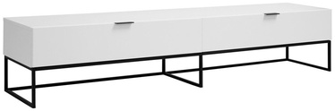 ТВ стол Actona Kobe, белый/черный, 1999 мм x 418 мм x 403 мм
