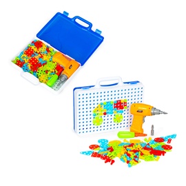 Bērnu darbarīku komplekts, skrūvgriezis Multistore Suitcase, daudzkrāsaina