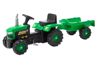 Traktorius Tractor With Trailer, žalias