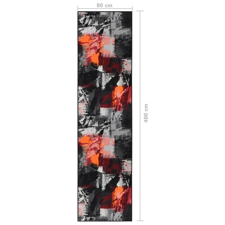 Ковровая дорожка VLX Painting 621f558fd, черный/красный/серый, 4000 мм x 800 мм