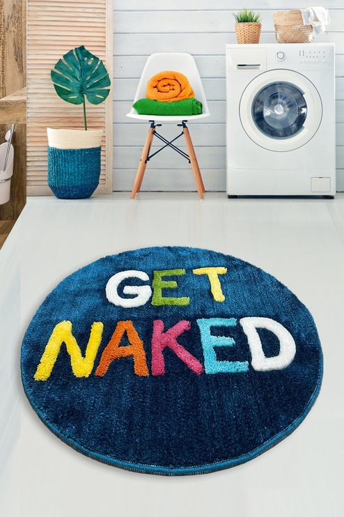 Vannas istabas paklājs Foutastic Get Naked 359CHL2616, daudzkrāsaina, 90 cm x 90 cm, Ø 90 cm