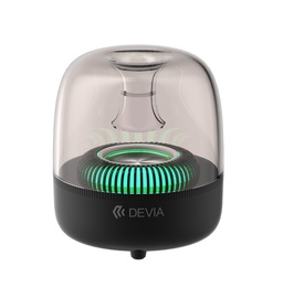 Bezvadu skaļrunis Devia Smart Series Crystal Speaker (I-M2) (USB, microSD, AUX, RGB), melna, 5 W