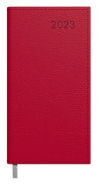 Рабочий календарь Timer Midi Memory 2024, красный, 16.7 см x 9 см