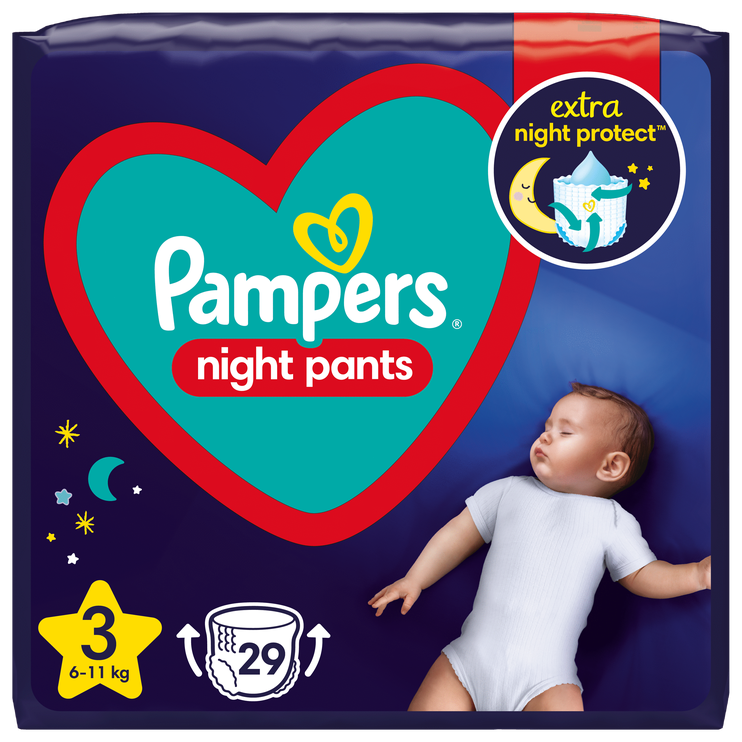 Mähkmed Pampers Night Pants, 3 suurus, 6 - 11 kg, 29 tk