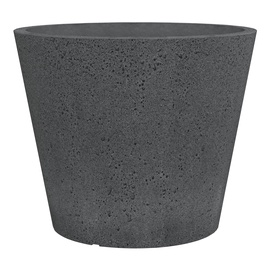 Цветочный горшок Scheurich Stony Black 58831, пластик, Ø 39 см, темно-серый