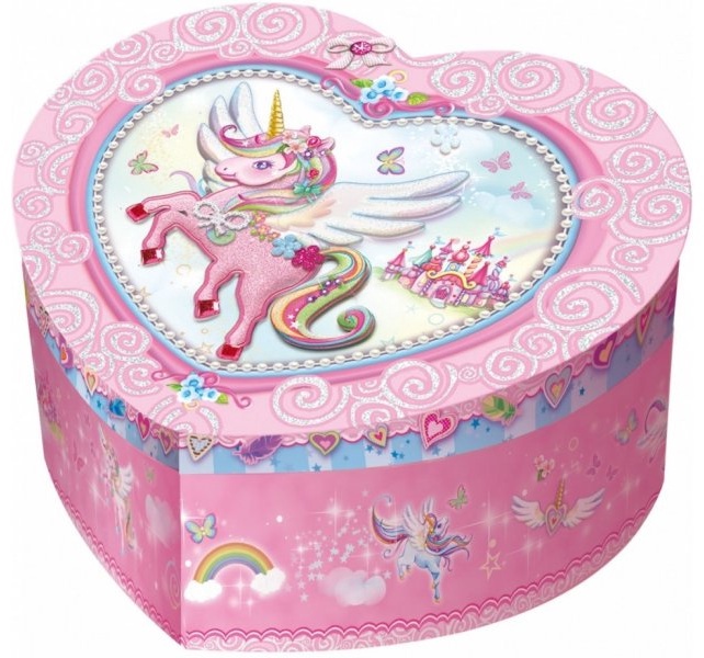 Музыкальная коробка Pulio Heart Shaped Box Unicorn