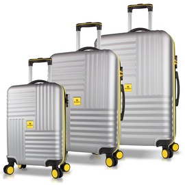 Комплект чемоданов My Valice Plekobgri, серый, 100 л, 28 x 51 x 77 см, 3 шт.