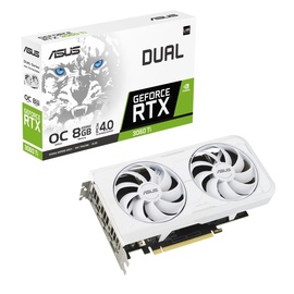 Videokarte Asus Dual GeForce RTX 3060 Ti DUAL-RTX3060TI-O8GD6X-WHITE, 8 GB, GDDR6X