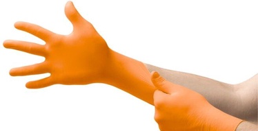 Перчатки прорезиненные Ansell Microflex 93-856, нитрил, oранжевый, M, 100 шт.