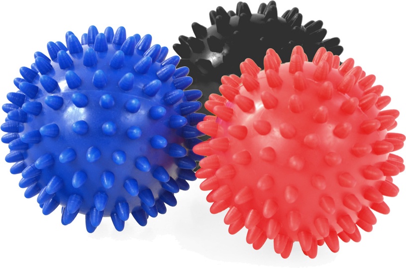 Массажный шарик PROfit DK2110 3pcs, белый/черный/красный, 7.5 см