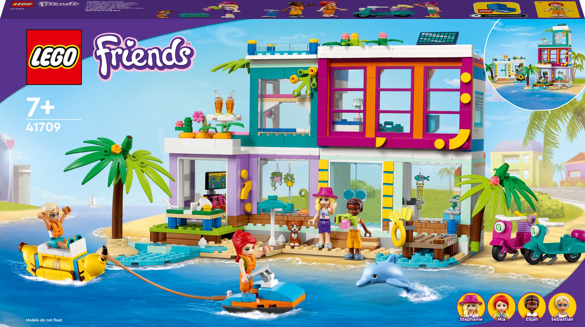 Конструктор LEGO® Friends Пляжный дом для отдыха 41709 - Ksenukai.lv