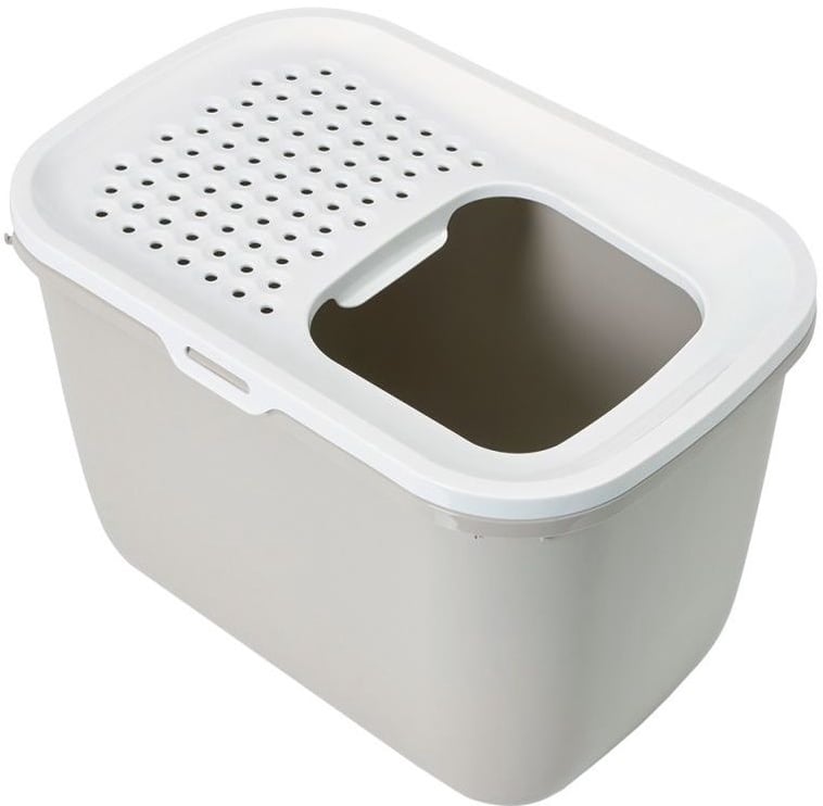 Кошачий туалет Savic Hop-In 8883, белый/бежевый, закрытый, 585x390x395 мм