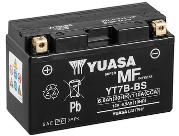 Аккумулятор Yuasa YT7B-BS, 12 В, 6.8 Ач, 110 а