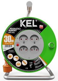 Удлинитель на катушке Kel Standard Line, 3 x 1,5 mm², 30 м, IP20, 4 розетки