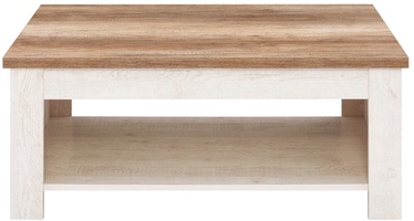 Журнальный столик Forte Verona, белый/дубовый, 110 см x 65 см x 44.4 см