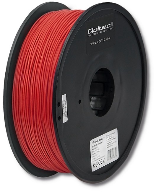 Palīgmateriāli 3D printeriem Qoltec Professional Filament, sarkana
