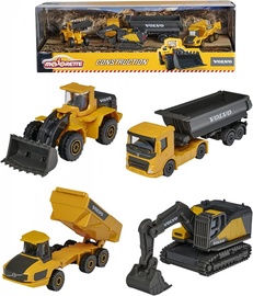 Transporta rotaļlietu komplekts Majorette Volvo Construction Set 212057287, melna/dzeltena